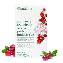 Nutrilite Cranberry Fruit Drink Base with Probiotic, Inulin & FOS