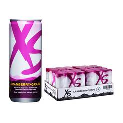 XS 能量饮料 Cranberry-Grape 蔓越莓葡萄口味 - 4包每包6罐