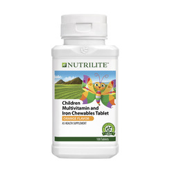 Nutrilite Children Chewables Multivitamin and Iron 儿童综合维他命和铁质营养辅助品口嚼片  - 100粒