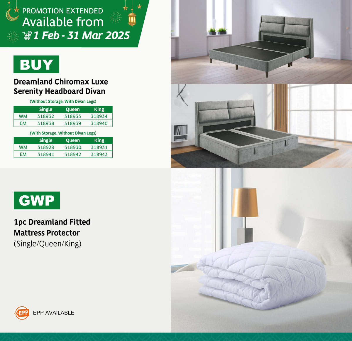 01-MAR2025-Promo_Dreamland-Chiromax-Luxe-Serenity-Headboard-Divan