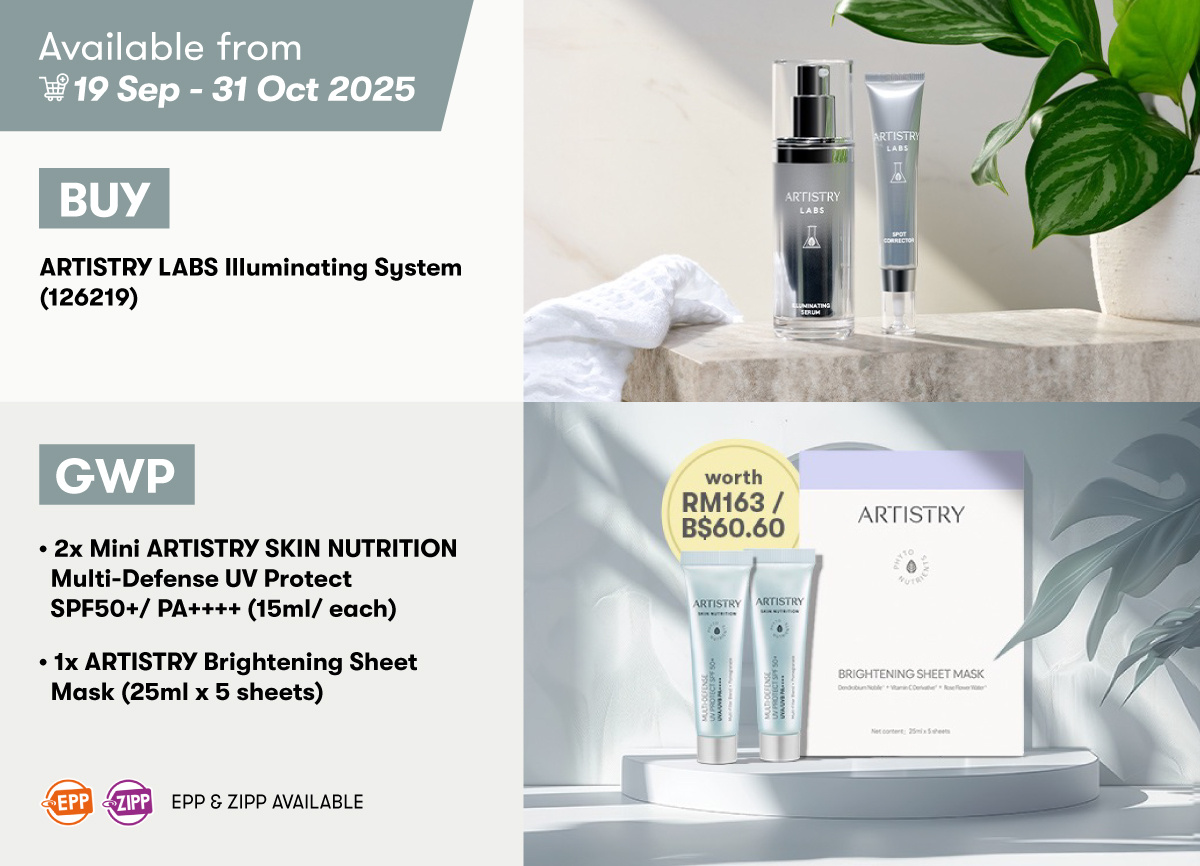 ARTISTRY LABS Illuminating System GWP ARTISTRY Mini Multi-Defense UV Protect & Brightening Sheet Mask