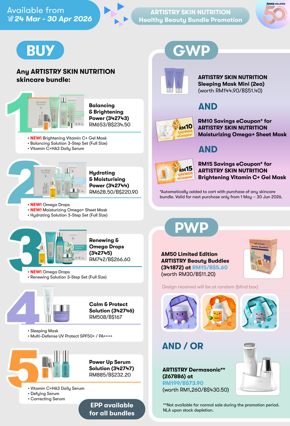 ARTISTRY SKIN NUTRITION Healthy Beauty Bundle Promotion