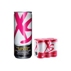 XS Energy Drink Pink Grapefruit Fiery Blaze - 6 cans
