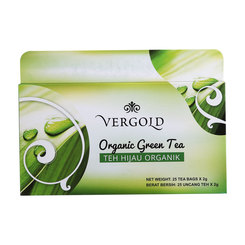 Vergold Organic Green Tea - 25 sachets x2g