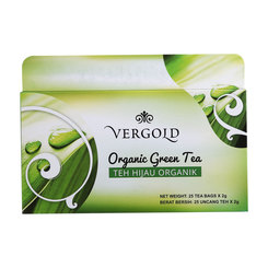 Vergold Teh Hijau Organic - 25 sachets x2g